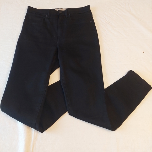 Everlane Black Rigid Premium Denim High Rise Ankle Crop Skinny Jeans Size 28 - Picture 10 of 13